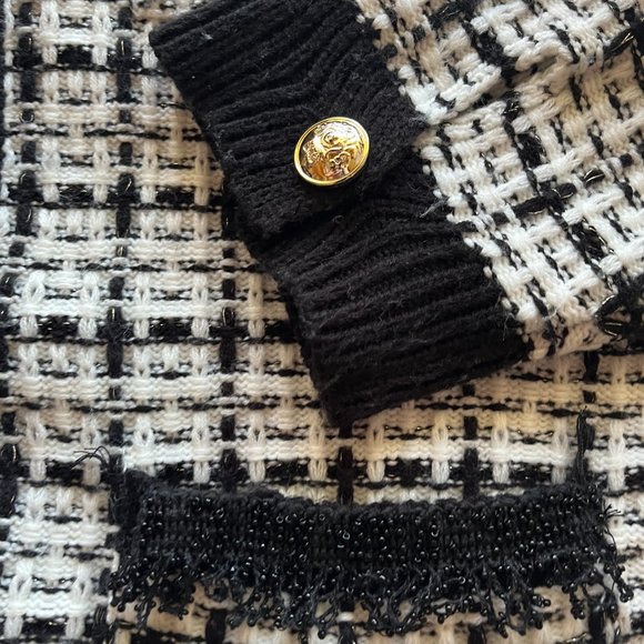 ZARA TWEED CARDIGAN Size LARGE - Picture 11 of 14